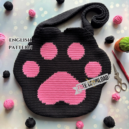Meow & Granny Squares Crochet Cats Set – Blanket, Cardigan & Bags + PAW BAG PATTERN FOR FREE